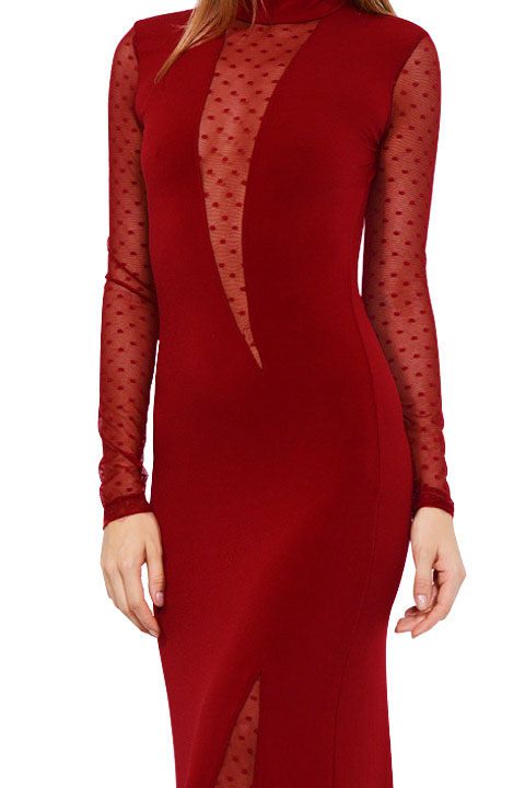 Фото товара 6253, вечернее бордовое длинное платье